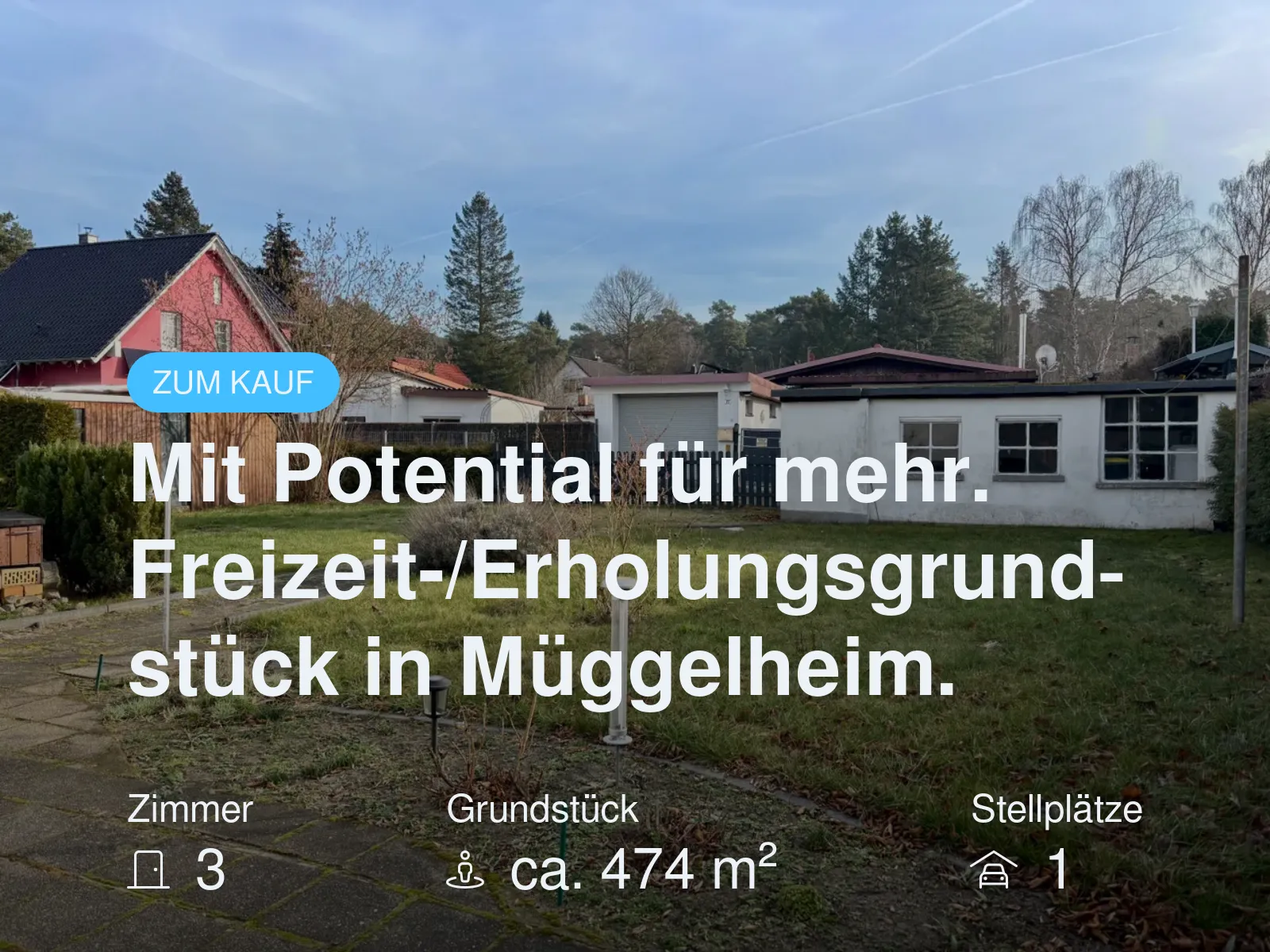 Neu im Angebot: Mit Potential für mehr. Freizeit-/Erholungsgrundstück in Müggelheim.